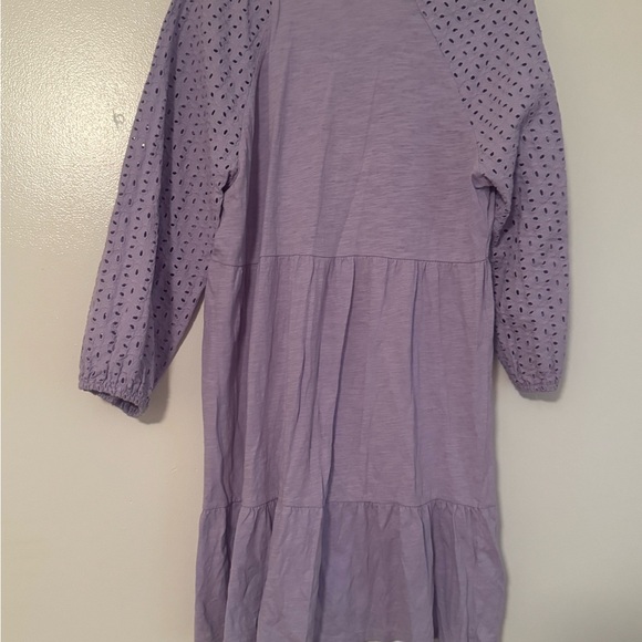 Time and Tru Lilac Eyelet Sleeve Dress - Picture 2 of 3